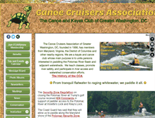 Tablet Screenshot of canoecruisers.org